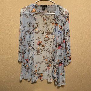 Robert Louis Baby Blue Floral Short Style Kimono Easter